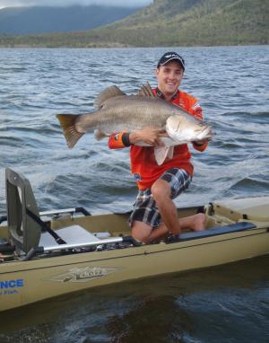 Big barra kayak fishing